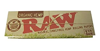 【中古】【輸入品・未使用】RAW ロウ オーガニックヘンプペーパー 1 1/4サイズ 巻きタバコ用ペーパー ORGANIC HEMP rolling papers [並行輸入品]