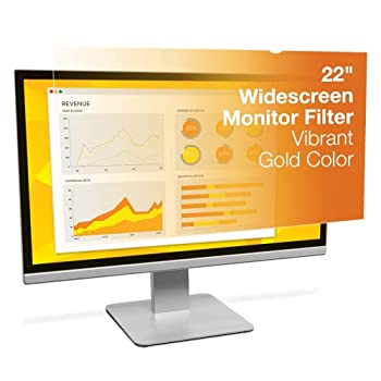 3M Gold Privacy Filter for 22%ダブルクォーテ% Widescreen Monitor (16:10) - Display privacy filter - 22%ダブルクォーテ% wide - gold