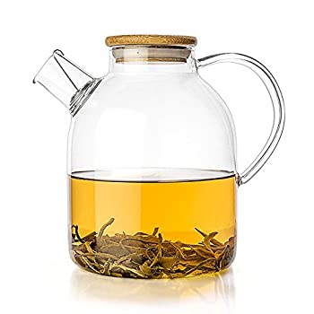 【中古】【輸入品・未使用】 1770ml - Tealyra - Glass Kettle 60-ounce - Stove-top Safe - Heat Resistant Borosilicate - Pitcher - Carafe - Teapot - No-Dripping - G