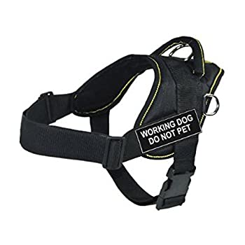 yÁzyAiEgpzDT Fun Works Harness%J}% Working Dog Do Not Pet%J}% Black with Yellow Trim%J}% X-Large - Fits Girth Size: 34-Inch to 47-Inch [sA