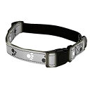 【中古】【輸入品・未使用】Casual Canine Reflect Pawprint Collar%カンマ% 14 to 20-Inch%カンマ% Black...
