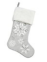 【中古】【輸入品・未使用】Comfy Hour Let It Snowコレクション 冬 雪の結晶 ストッキング クリスマスデコレーション 長さ18インチ シルバー