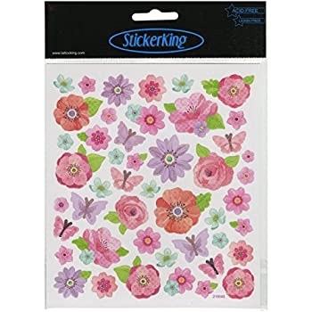 šۡ͢ʡ̤ѡTattoo King Pink Peonies Stickers%% Multicolor [¹͢]
