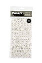 【中古】【輸入品 未使用】American Crafts Thickers Glitter Chipboard Letter Stickers カンマ Roller Rink White 並行輸入品