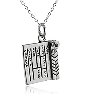 楽天スカイマーケットプラス【中古】【輸入品・未使用】％ダブルクォーテ％Sterling Silver Directors Movie Clapboard Necklace％カンマ％ 18 Chain％ダブルクォーテ％