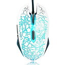 【中古】【輸入品 未使用】VersionTech White 2400 DPI Wired USB Optical Laser Comupter PC Laptop Mouse Mice 6 Programmable Buttons with 7 Color auto-changing shad