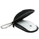 yÁzyAiEgpzfor Apple Magic Mouse (I and II 2nd Gen) Hard Nylon EVA Storage Carrying Case Bag with carabiner by Hermitshell (Black) [sAi]