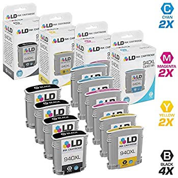 LD ? Remanufactured Replacements for HP 940XL 10PK Cartridges: 4 C4906AN Black%カンマ% 2 C4907AN Cyan%カンマ% 2 C4908AN Magenta%カンマ% and 2 C4