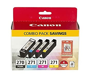 šۡ͢ʡ̤ѡCanon PGI-270/CLI-271 w/Paper Combo Pack%% Compatible to MG7720%%MG6820%%MG6821%%MG6822%%MG5720%%MG5722%%MG5721 [