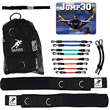 【中古】【輸入品・未使用】Kbands チアバンド (チアレジスタンスバンド スタントストラップ Jump30デジタルトレーナー付属) (L3 アドバンスド強度 - ブルー、グリーン、レ