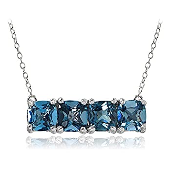 【中古】【輸入品・未使用】Ice Gems スターリングシルバー ロンドンブルートパーズ バーネックレス 【中古】【輸入品・未使用】Ice Gems スターリングシルバー ロンドンブルートパーズ バーネックレス