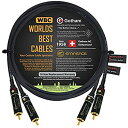 【中古】【輸入品 未使用】WORLDS BEST CABLES 5フィート RCAケーブルペア - Gotham GAC-4/1 (ブラック) スタークアッド オーディオインターコネクトケーブル プレミアム金