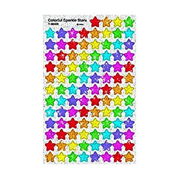 楽天スカイマーケットプラス【中古】【輸入品・未使用】Trend Enterprises Assorted Color Sparkle Stars Stickers％カンマ％ 400 per Package （T-46405） [並行輸入品]