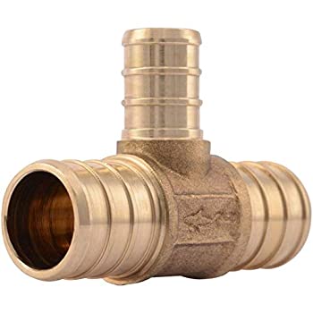 Sharkbite uc412lfa10?X 3?/4?%ダブルクォーテ% x 1?/2?%ダブルクォーテ% REDUCING T Pexバーブ継手(10個パック)