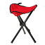 šۡ͢ʡ̤ѡOutdoor Fishing Portable Triangle Folding Stool Large Size Red &Black 89012184 [¹͢]