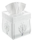 【中古】【輸入品・未使用】(White) - Tissue Box Cover Square%カンマ% Decorative Square Tissue Box...
