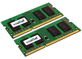 【中古】【輸入品・未使用】Crucial 8GB Kit (4GBx2) DDR3 1333 MT/s (PC3-10600) CL9 204-Pin SODIMM Memory For Mac CT2K4G3S1339M (Notebook) by Crucial [並行輸入品](2)