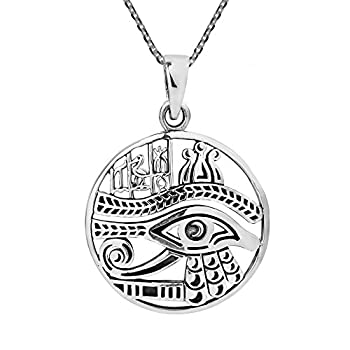 【中古】【輸入品・未使用】ホルスの目エジプトAmulet Magical。925スターリングシルバーネックレス