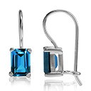 【中古】【輸入品・未使用】2.44ct. Genuine London Blue Topaz 925 Sterling Silver Hook Closure ...