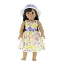 【中古】【輸入品 未使用】18 Inch Doll Clothes Gorgeous Floral Party Dress with Purple Trim カンマ Including White Hat with Matching Ribbon Fits 18 ダブルクォーテ