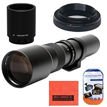 【中古】【輸入品・未使用】High-Power 500mm/1000mm f/8 Manual Telephoto Lens for Canon Digital EOS Rebel T1i%カンマ% T2i%カンマ% T3%カンマ% T3i%カンマ% T4i%カンマ% T5%カンマ% T5i%カ