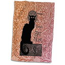 【中古】【輸入品・未使用】3dローズPSヴィンテージ???Le chat noirヴィンテージフランスブラックCat???タオル 15 x 22%ダブルクォーテ% ホワイト twl_79211_1