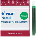 【中古】【輸入品 未使用】Pilot Namiki IC50 Fountain Pen Ink Cartridge カンマ Green カンマ 6 Cartridges per Pack (69003) 並行輸入品
