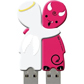 【中古】【輸入品・未使用】Dane-Elec 4GB USB Sharebytes Flash Drives%カンマ% 2 Pack%カンマ% Devil and Angel (DA-Z04GSBK4-C) [並行輸入品]