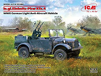 【中古】【輸入品・未使用】ICM 1/35 ドイツ軍 le.Einheitz-Pkw Kfz.4 軽四輪駆動対空車輌 プラモデル 35584 その1