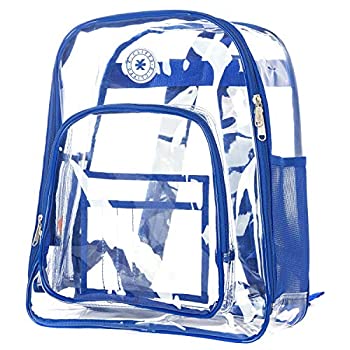 【中古】【輸入品・未使用】[ケイクリフ]K-Cliffs Heavy Duty Clear Backpack Transparent Daypack See Through Student School Bookbag Blue [並行輸入品]