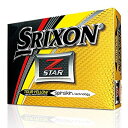 【中古】【輸入品・未使用】SRIXON(スリクソン) ゴルフボール Z-Star Z-Star (ゼットスター) ゴルフボール 3ピース構造 2017 年モデル (1ダース) 並行輸入 イエロー 3ピース