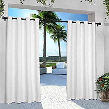 【中古】【輸入品・未使用】Exclusive Home Curtains インドア/アウトドア ソリッド カバナ グロメット トップ カーテン パネル ペア 5..