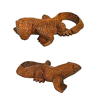 【中古】【輸入品・未使用】木彫りのコモドドラゴン [並行輸入品]