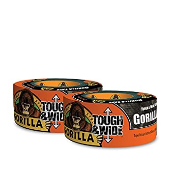 šۡ͢ʡ̤ѡ(2 Pack) - Gorilla Tape%% Black Tough & Wide Duct Tape%% 7.3cm x 30 yd%% Black%% (Pack of 2)