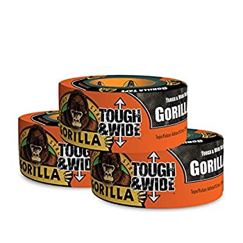 šۡ͢ʡ̤ѡ(3 Pack) - Gorilla Tape%% Black Tough & Wide Duct Tape%% 7.3cm x 30 yd%% Black%% (Pack of 3)