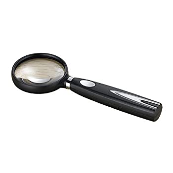 Magnifier G-888-050 Microscope Handheld Magnifying Glass Read Map Work Book Travel Magnifier Loupe Lens 15.0x5.2x1.5cm 