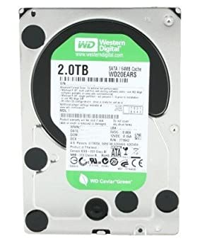 【中古】【輸入品 未使用】WESTERN DIGITAL WD20EARS Caviar Green 2TB 64MB cache SATA 3.0Gb/s 3.5 internal hard drive (Bare Drive) 並行輸入品