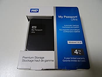 【中古】【輸入品・未使用】WD 4TB Black My Passport Ultra Portable External Hard Drive - USB 3.0 - WDBBKD0040BBK-NESN [並行輸入品]