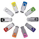 【中古】【輸入品・未使用】Enfain USB Key Flash Drive Memory Stick 16GB - Color Assorted 10 Pa...