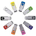 【中古】【輸入品・未使用】Enfain 8GB USB Key Flash Drive%カンマ% Assorted Color%カンマ% 10 Pack [並行...