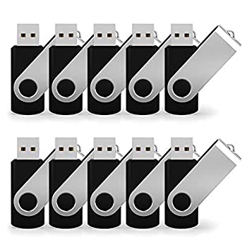 šۡ͢ʡ̤ѡ10 Pcs 2gb USB 2.0 Flash Drive Memory Stick Swivel Design Black 2g [¹͢]