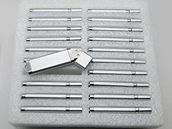 【中古】【輸入品・未使用】20 2GB Flash Drive - Bulk Pack - USB 2.0 2 GB SnapCap Design in Metallic SILVER [並行輸入品]