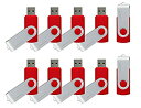 【中古】【輸入品・未使用】mosDART 16GB 10 Pack Bulk USB 2.0 Flash Drives Swivel Keychain Thum...