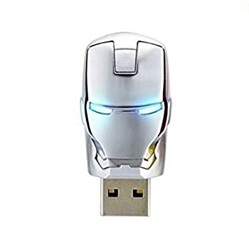 【中古】【輸入品 未使用】64 Gb USB 2.0 Memory Stick Flash Pen Drive Unique Iron Man Model Enough Memory(silver) 並行輸入品