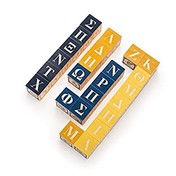 【中古】【輸入品・未使用】Uncle Goose Greek ABC Blocks - Made in USA [並行輸入品]