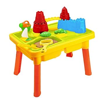 【中古】【輸入品・未使用】Sandbox Castle 2-in-1 Sand and Water Table with Beach Play Set for Kids [並行輸入品]