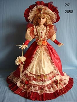 楽天スカイマーケットプラス【中古】【輸入品・未使用】Jmisa 26 inch Umbrella Porcelain Dolls Victoria Style％カンマ％2658C [並行輸入品]