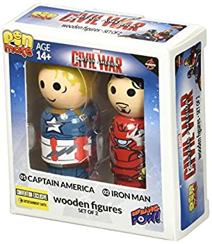 【中古】【輸入品・未使用】[ビフ ・ バフ ・ パウ]Bif Bang Pow! Captain America vs Iron Man Pin Mate Set Convention Excl. 24858 [並行輸入品]