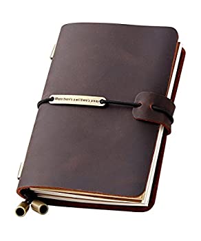 【中古】【輸入品・未使用】Refillable Handmade Traveler's Notebook%カンマ% Leather Travel Journal...