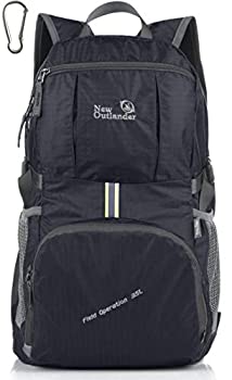 【中古】【輸入品 未使用】Outlander Packable Lightweight Travel Hiking Backpack Daypack (New Black) 141［並行輸入］